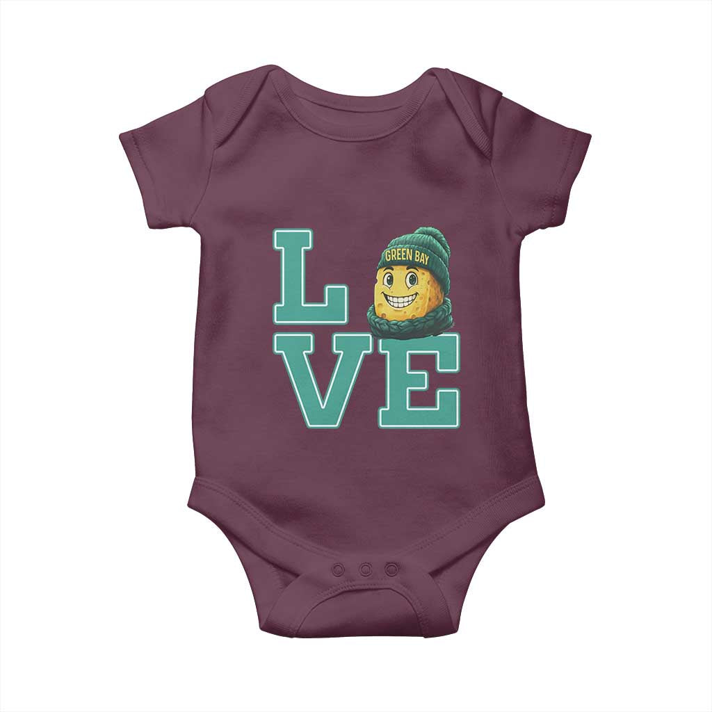 Green Bay Cheesehead Baby Onesie Football Fan Supporter Gift Idea TS12 Maroon Print Your Wear