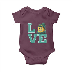 Green Bay Cheesehead Baby Onesie Football Fan Supporter Gift Idea TS12 Maroon Print Your Wear