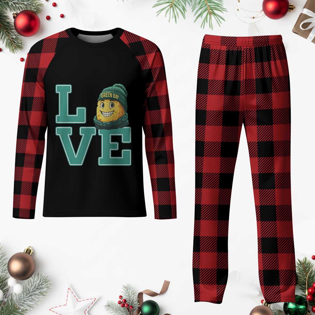 Green Bay Cheesehead Plaid Pajama Set Football Fan Supporter Gift Idea TS12 Buffalo Plaid Print Your Wear