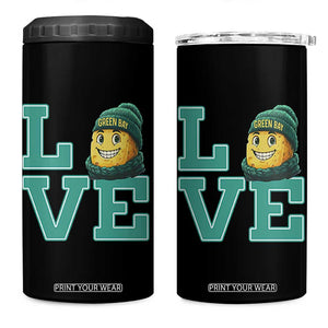 Green Bay Cheesehead 4 in 1 Can Cooler Tumbler Football Fan Supporter Gift Idea TS12 One Size: 16 oz Black Print Your Wear