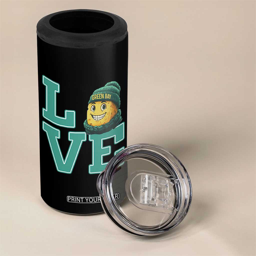 Green Bay Cheesehead 4 in 1 Can Cooler Tumbler Football Fan Supporter Gift Idea TS12 Print Your Wear