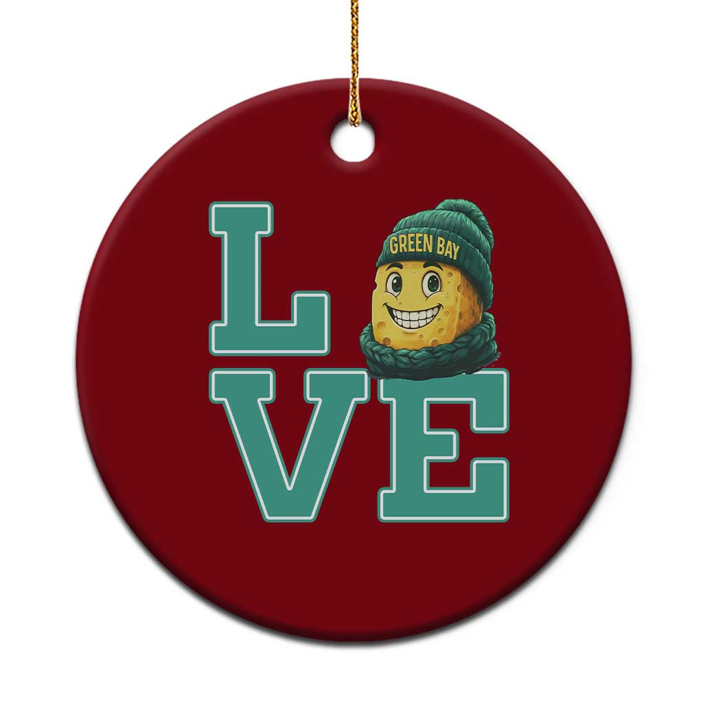 Green Bay Cheesehead Ceramic Ornament Football Fan Supporter Gift Idea TS12 1pc Red Print Your Wear