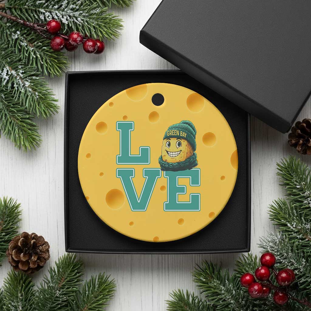 Green Bay Cheesehead Ceramic Ornament Football Fan Supporter Gift Idea TS12 1pc Yellow Cheese Print Your Wear