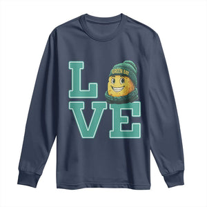 Green Bay Cheesehead Long Sleeve Shirt Football Fan Supporter Gift Idea TS12 Navy Print Your Wear