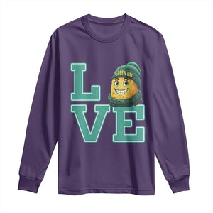 Green Bay Cheesehead Long Sleeve Shirt Football Fan Supporter Gift Idea TS12 Purple Print Your Wear