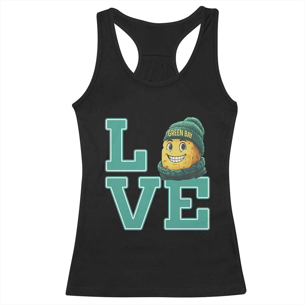 Green Bay Cheesehead Racerback Tank Top Football Fan Supporter Gift Idea TS12 Black Print Your Wear