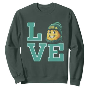 Green Bay Cheesehead Sweatshirt Football Fan Supporter Gift Idea TS12 Dark Forest Green Print Your Wear