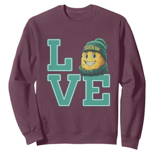 Green Bay Cheesehead Sweatshirt Football Fan Supporter Gift Idea TS12 Maroon Print Your Wear