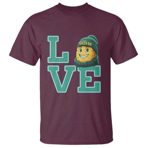 Green Bay Cheesehead T Shirt Football Fan Supporter Gift Idea TS12 Maroon Print Your Wear