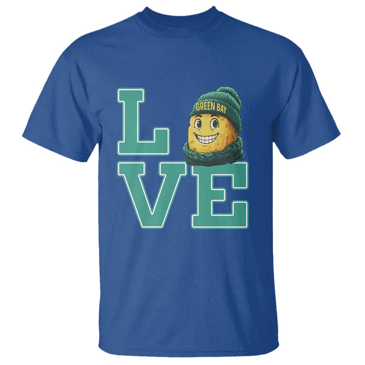 Green Bay Cheesehead T Shirt Football Fan Supporter Gift Idea TS12 Royal Blue Print Your Wear
