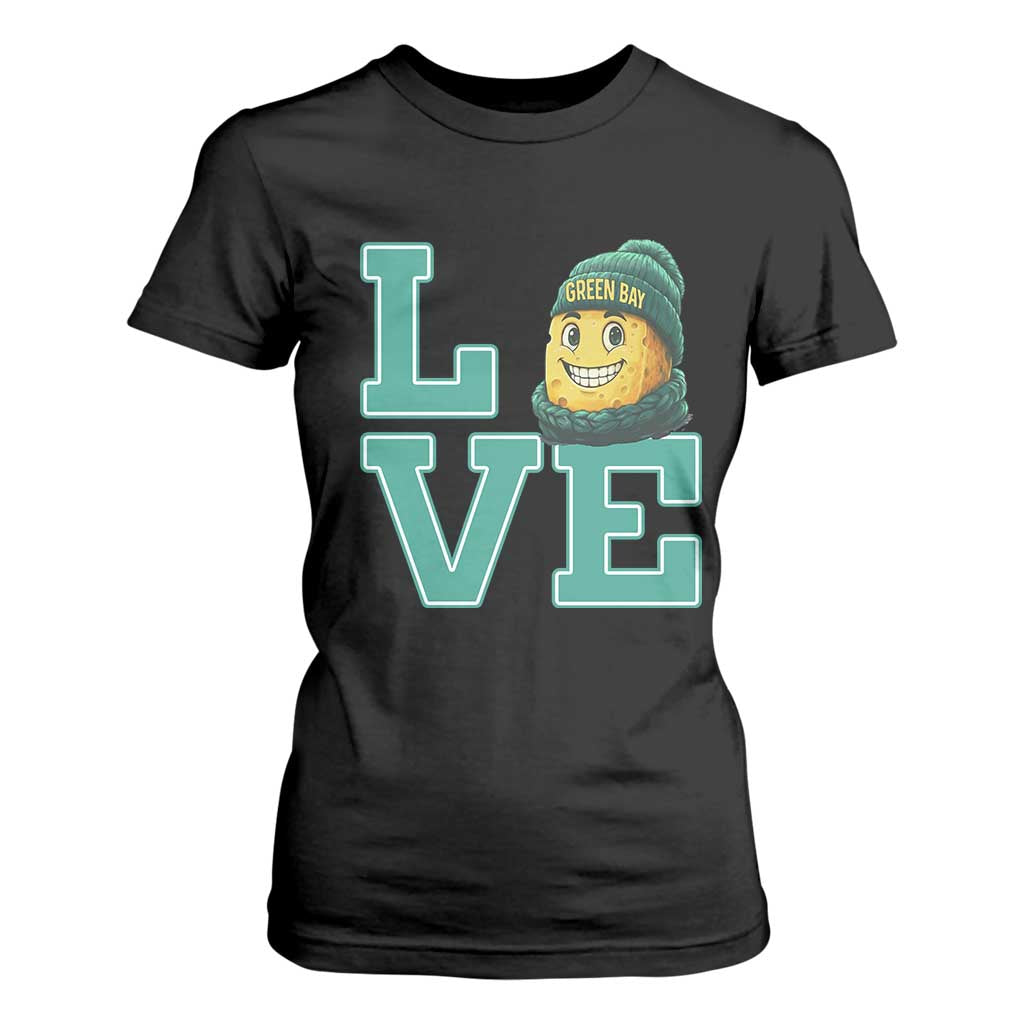 Green Bay Cheesehead T Shirt For Women Football Fan Supporter Gift Idea TS12 Black Print Your Wear