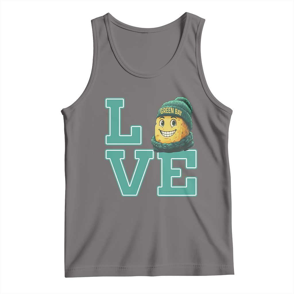 Green Bay Cheesehead Tank Top Football Fan Supporter Gift Idea TS12 Deep Heather Print Your Wear