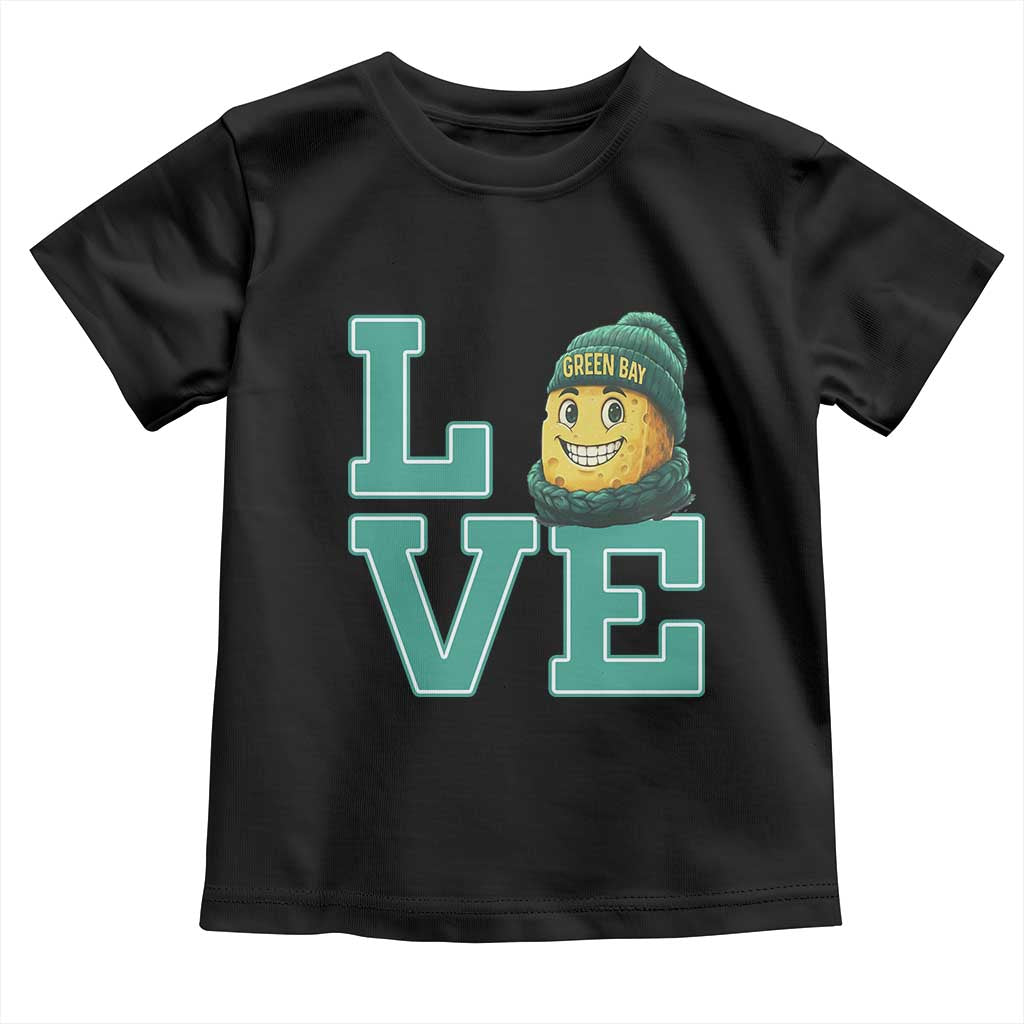 Green Bay Cheesehead Toddler T Shirt Football Fan Supporter Gift Idea TS12 Black Print Your Wear