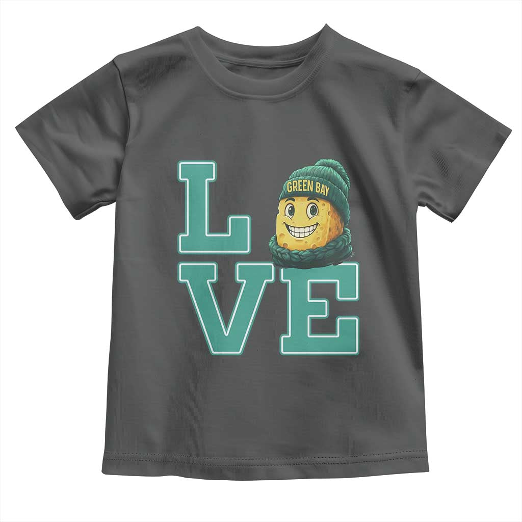 Green Bay Cheesehead Toddler T Shirt Football Fan Supporter Gift Idea TS12 Dark Heather Print Your Wear