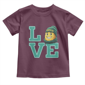 Green Bay Cheesehead Toddler T Shirt Football Fan Supporter Gift Idea TS12 Maroon Print Your Wear