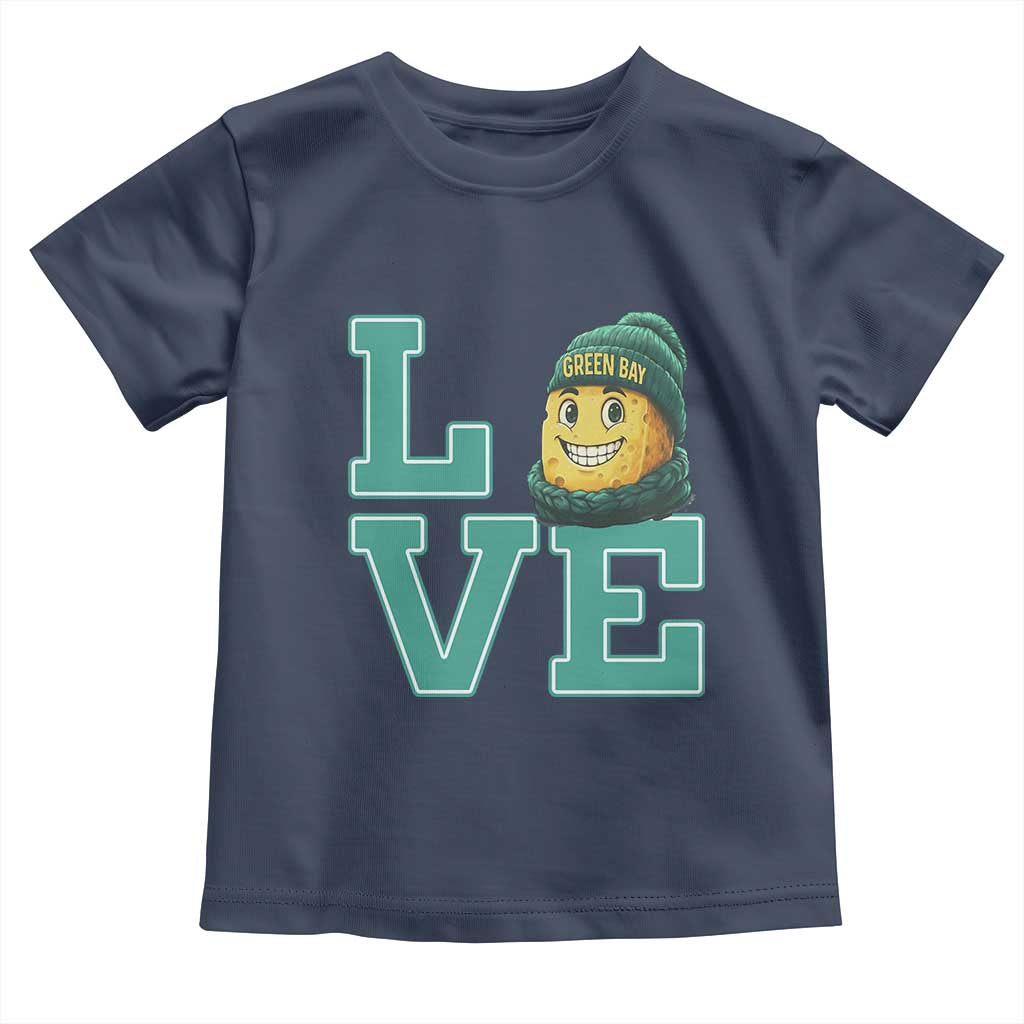 Green Bay Cheesehead Toddler T Shirt Football Fan Supporter Gift Idea TS12 Navy Print Your Wear