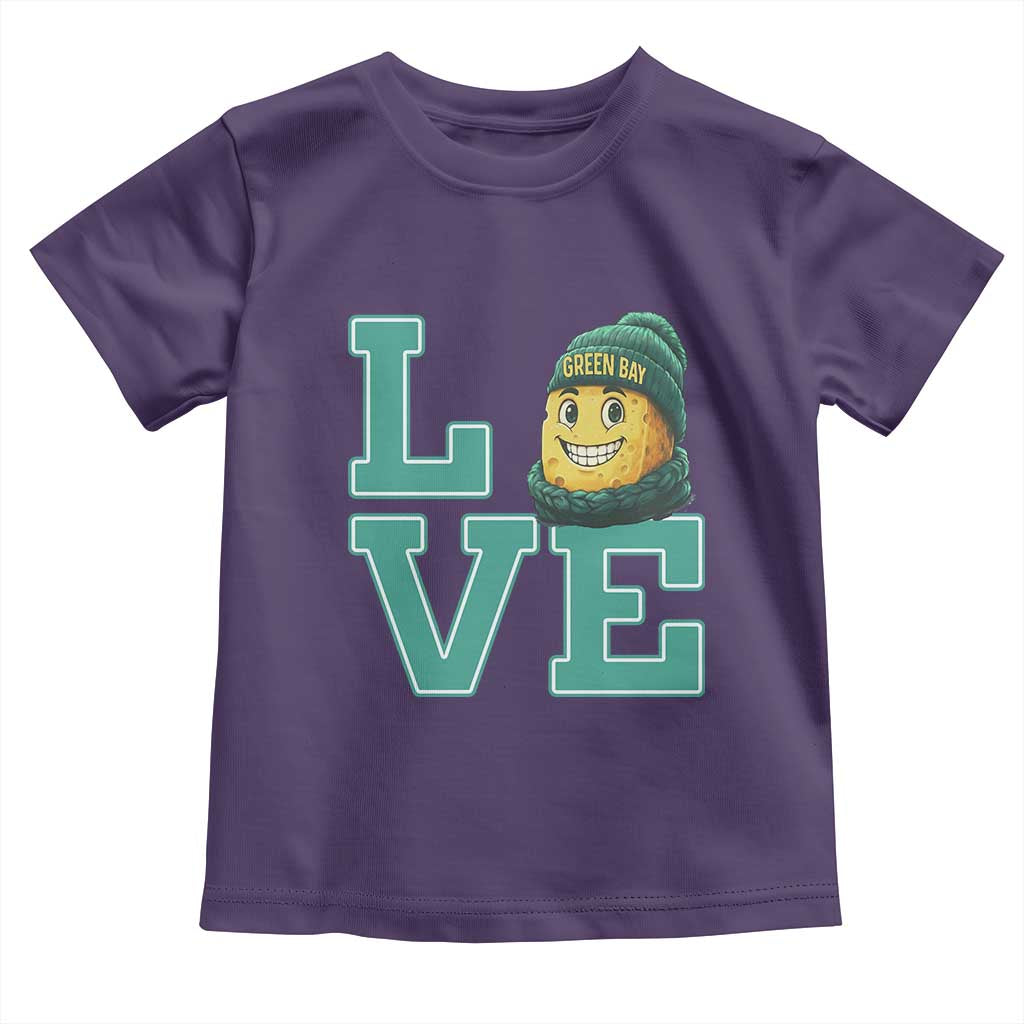 Green Bay Cheesehead Toddler T Shirt Football Fan Supporter Gift Idea TS12 Purple Print Your Wear
