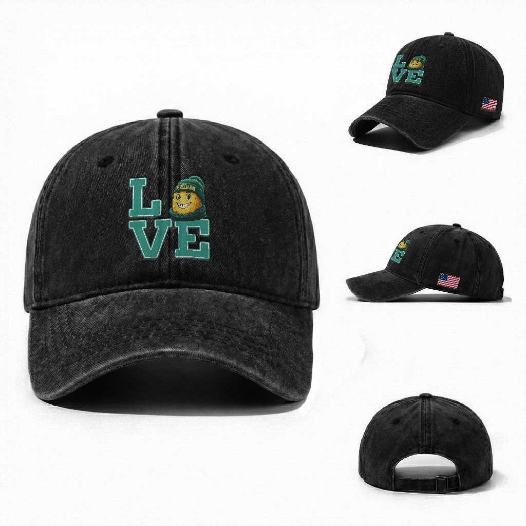 GFF Lover Football Fan Supporter Gift Idea Washed Cotton Baseball Cap TS12 Washed Cap Universal Fit Black Print Your Wear
