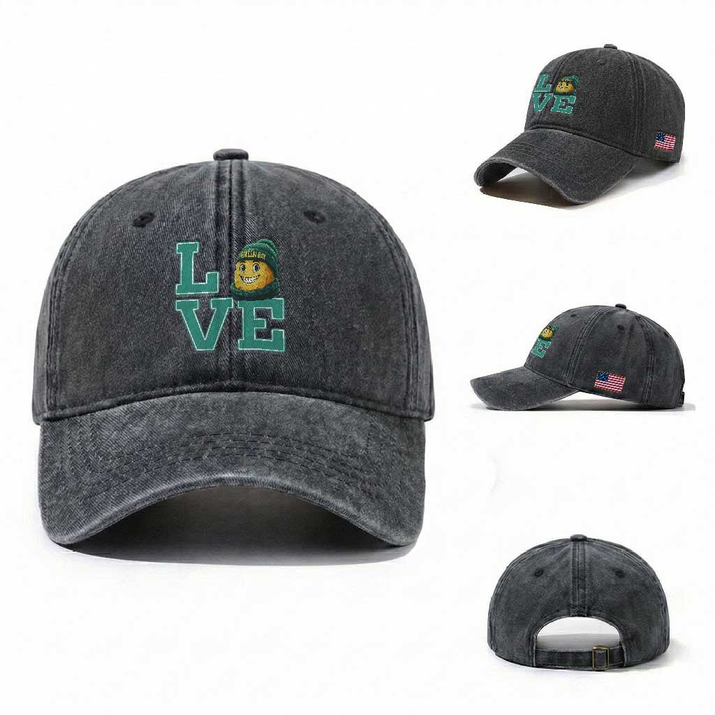 GFF Lover Football Fan Supporter Gift Idea Washed Cotton Baseball Cap TS12 Washed Cap Universal Fit Dark Gray Print Your Wear