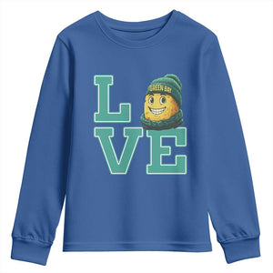 Green Bay Cheesehead Youth Sweatshirt Football Fan Supporter Gift Idea TS12 Royal Blue Print Your Wear