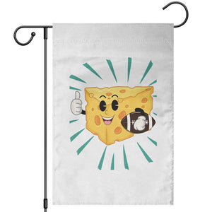 Funny Cheese Head Football Player Sports Gift Idea Garden Flag TS12 White Print Your Wear