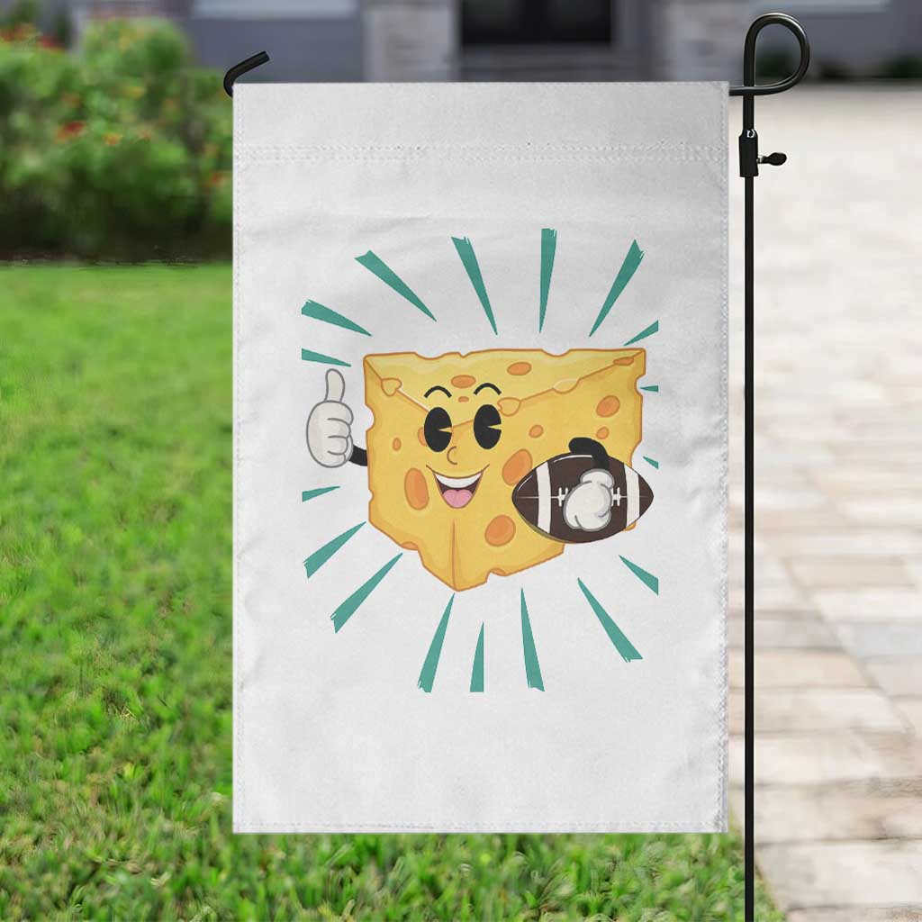 Funny Cheese Head Football Player Sports Gift Idea Garden Flag TS12 Print Your Wear