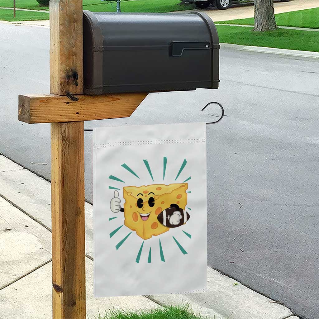 Funny Cheese Head Football Player Sports Gift Idea Garden Flag TS12 Print Your Wear