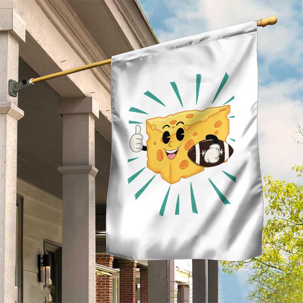 Funny Cheese Head Football Player Sports Gift Idea Garden Flag TS12 Print Your Wear