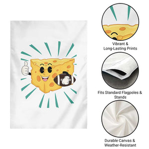 Funny Cheese Head Football Player Sports Gift Idea Garden Flag TS12 Print Your Wear