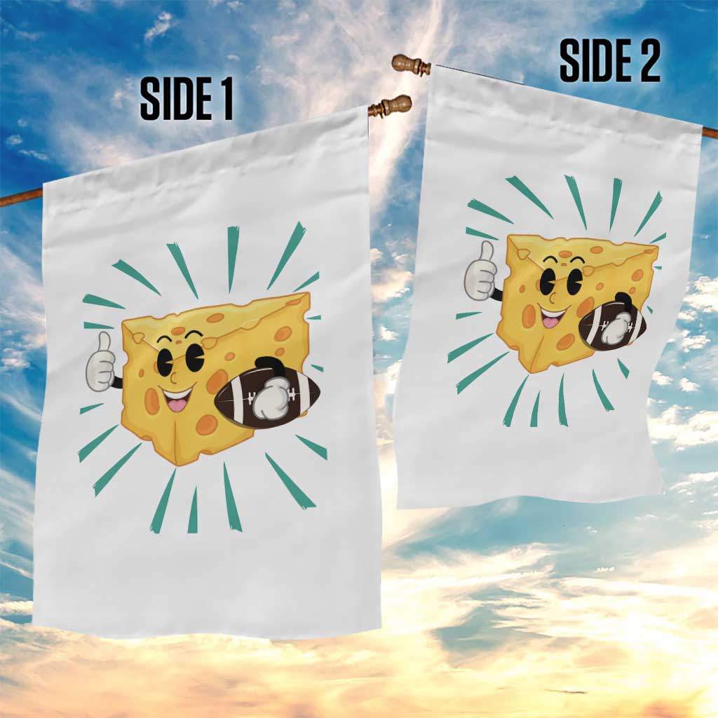 Funny Cheese Head Football Player Sports Gift Idea Garden Flag TS12 Print Your Wear