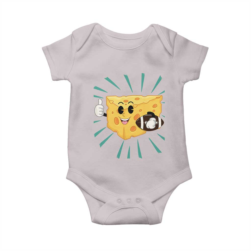 Funny Chz Head Football Player Sports Gift Idea Baby Onesie TS12 Ice Gray Print Your Wear