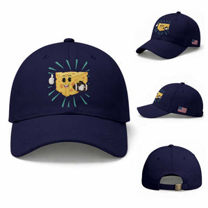 Funny Chz Head Football Player Sports Gift Idea Baseball Cap TS12 Baseball Cap Universal Fit Dark Blue Print Your Wear