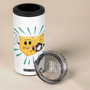 Funny Cheese Head Football Player Sports Gift Idea 4 in 1 Can Cooler Tumbler TS12 Print Your Wear
