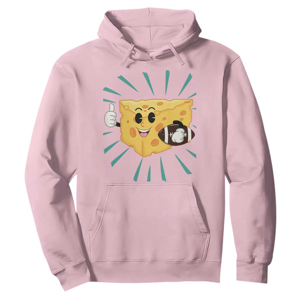 Funny Cheese Head Football Player Sports Gift Idea Hoodie TS12 Light Pink Print Your Wear