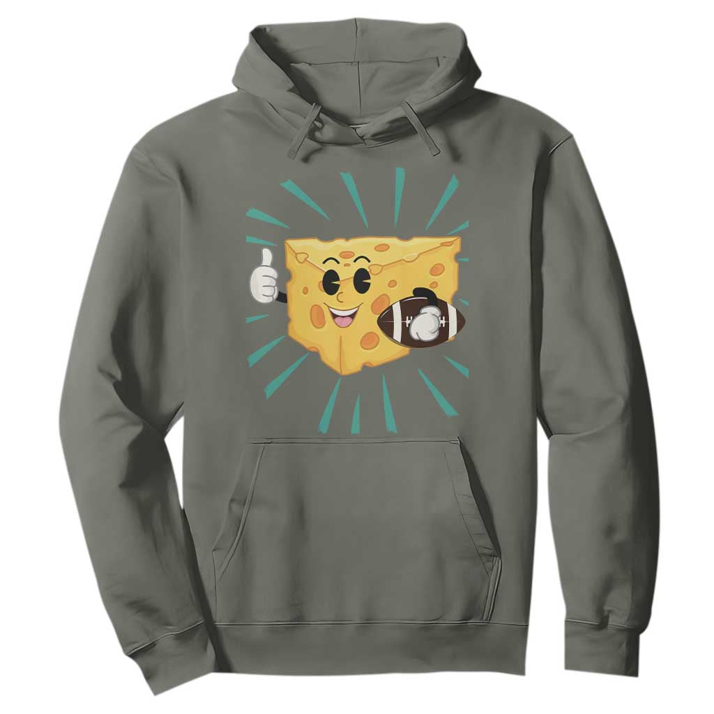 Funny Chz Head Football Player Sports Gift Idea Hoodie TS12 Military Green Print Your Wear