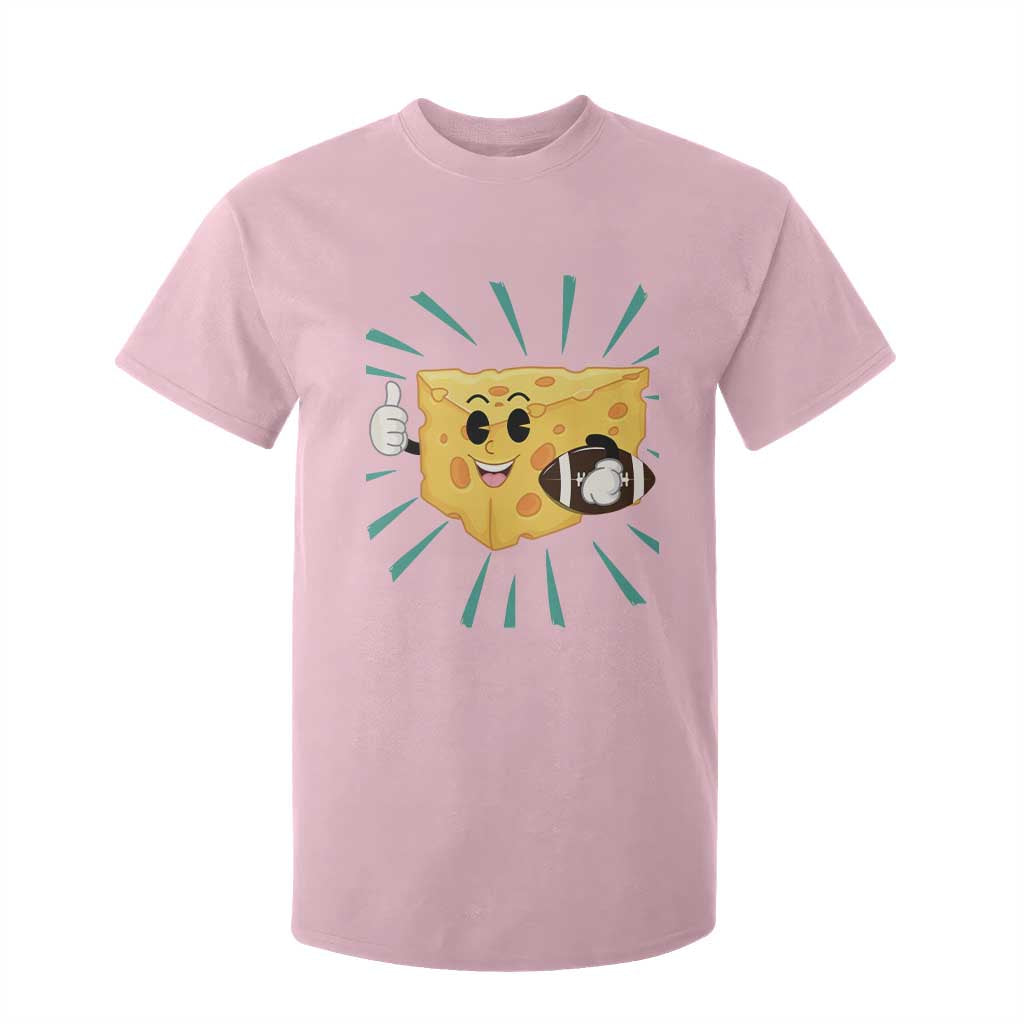 Funny Cheese Head Football Player Sports Gift Idea T Shirt For Kid TS12 Light Pink Print Your Wear