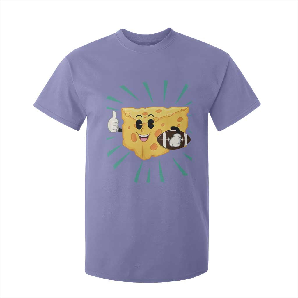 Funny Cheese Head Football Player Sports Gift Idea T Shirt For Kid TS12 Violet Print Your Wear