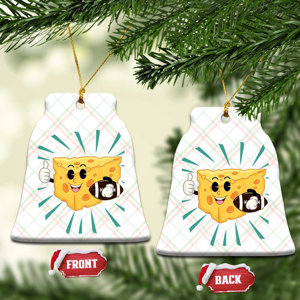 Funny Cheese Head Football Player Sports Gift Idea Ceramic Ornament TS12 Print Your Wear