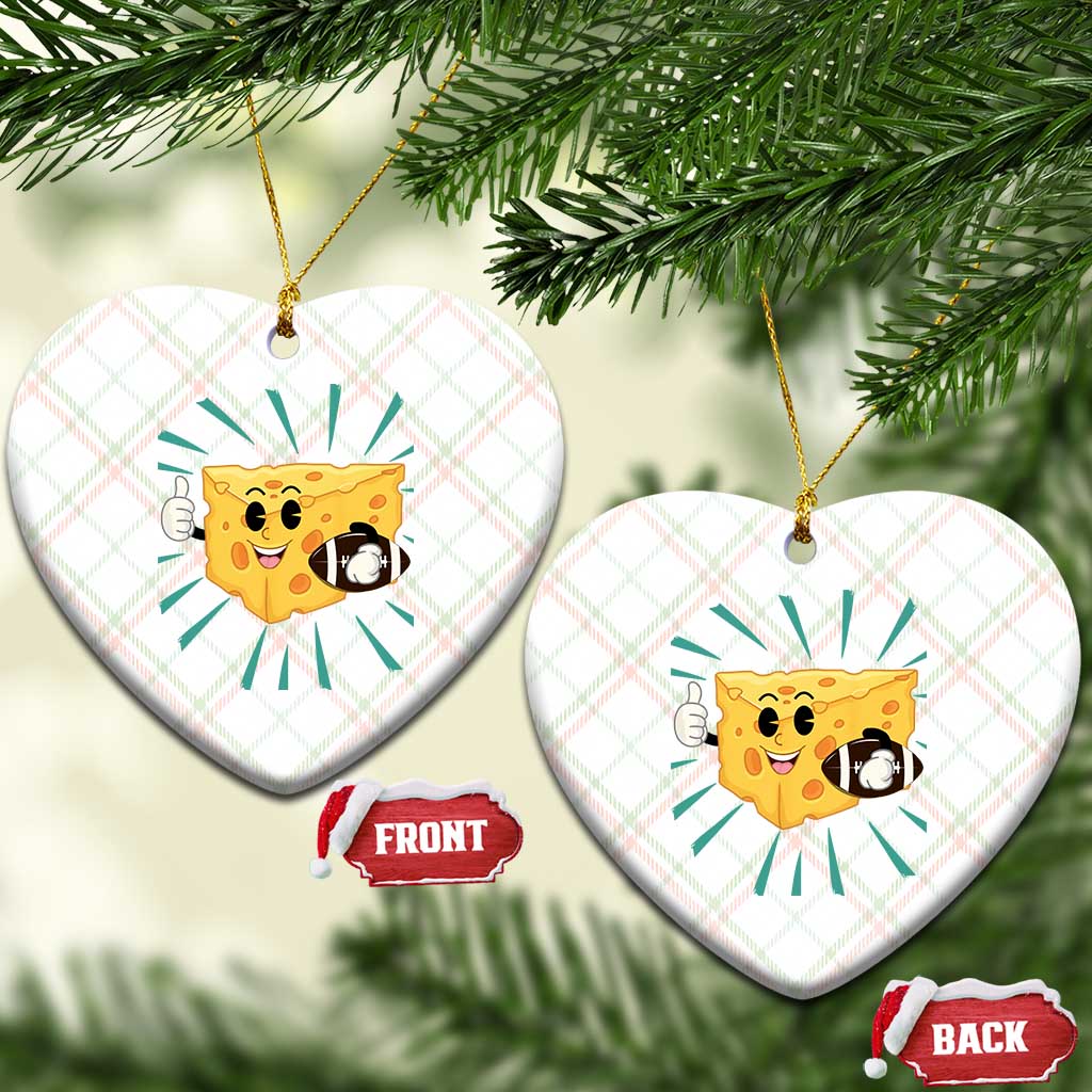 Funny Cheese Head Football Player Sports Gift Idea Ceramic Ornament TS12 Print Your Wear