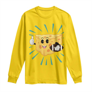 Funny Cheese Head Football Player Sports Gift Idea Long Sleeve Shirt TS12 Daisy Print Your Wear
