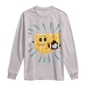 Funny Chz Head Football Player Sports Gift Idea Long Sleeve Shirt TS12 Ice Gray Print Your Wear
