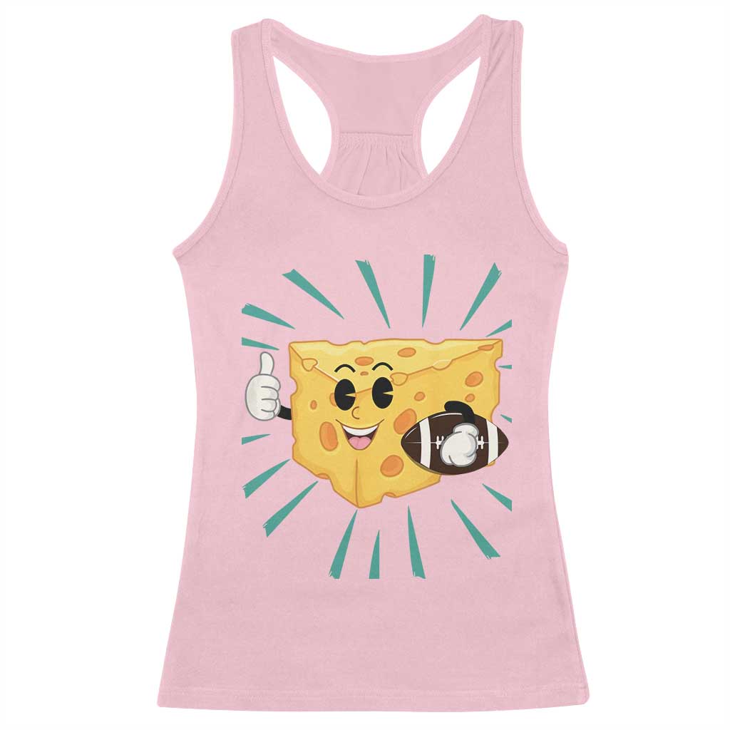 Funny Chz Head Football Player Sports Gift Idea Racerback Tank Top TS12 Light Pink Print Your Wear