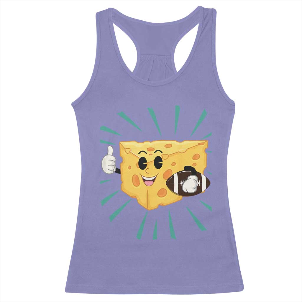 Funny Chz Head Football Player Sports Gift Idea Racerback Tank Top TS12 Violet Print Your Wear
