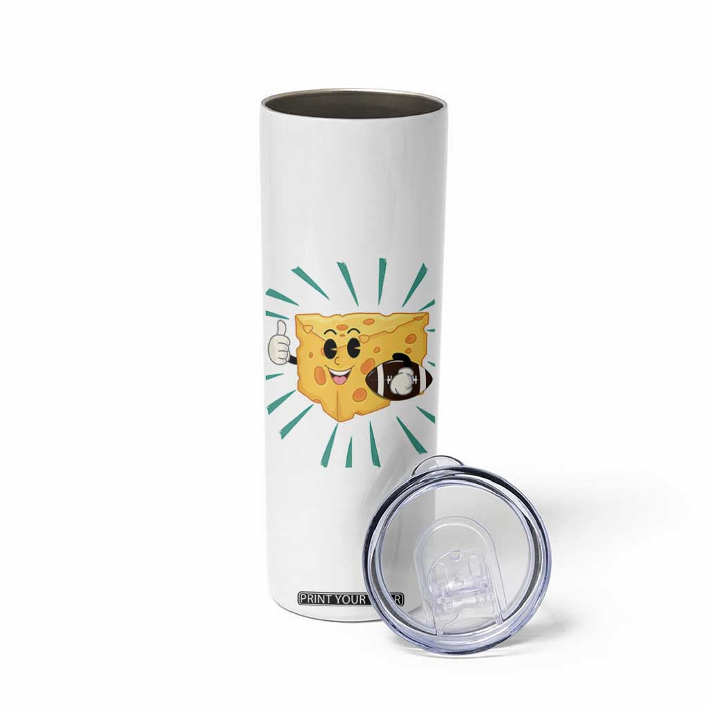 Funny Cheese Head Football Player Sports Gift Idea Skinny Tumbler TS12 Print Your Wear