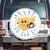 Funny Cheese Head Football Player Sports Gift Idea Spare Tire Cover TS12 No hole White Print Your Wear