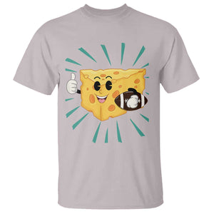 Funny Cheese Head Football Player Sports Gift Idea T Shirt TS12 Ice Gray Print Your Wear