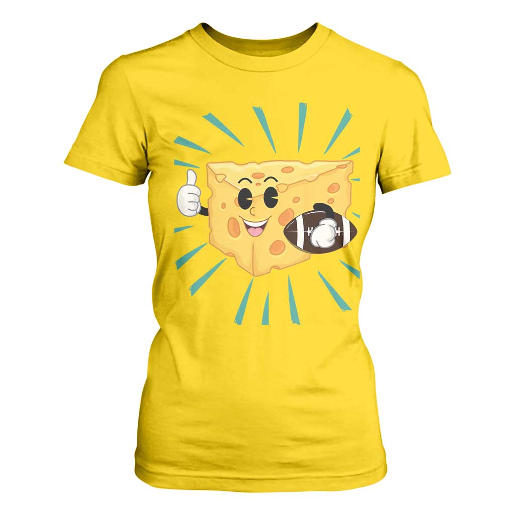 Funny Cheese Head Football Player Sports Gift Idea T Shirt For Women TS12 Daisy Print Your Wear