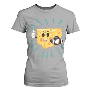 Funny Cheese Head Football Player Sports Gift Idea T Shirt For Women TS12 Sport Gray Print Your Wear