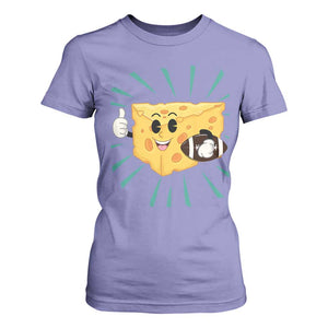 Funny Cheese Head Football Player Sports Gift Idea T Shirt For Women TS12 Violet Print Your Wear