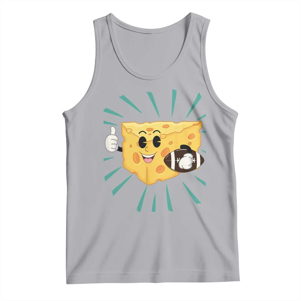 Funny Cheese Head Football Player Sports Gift Idea Tank Top TS12 Athletic Heather Print Your Wear